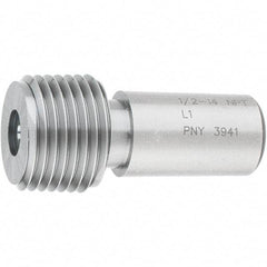 SPI - 1/2-14 Single End Tapered Plug Pipe Thread Gage - Handle Size 4, Handle Not Included, NPT-L1 Tolerance, NIST Traceability Certification Included - Apex Tool & Supply