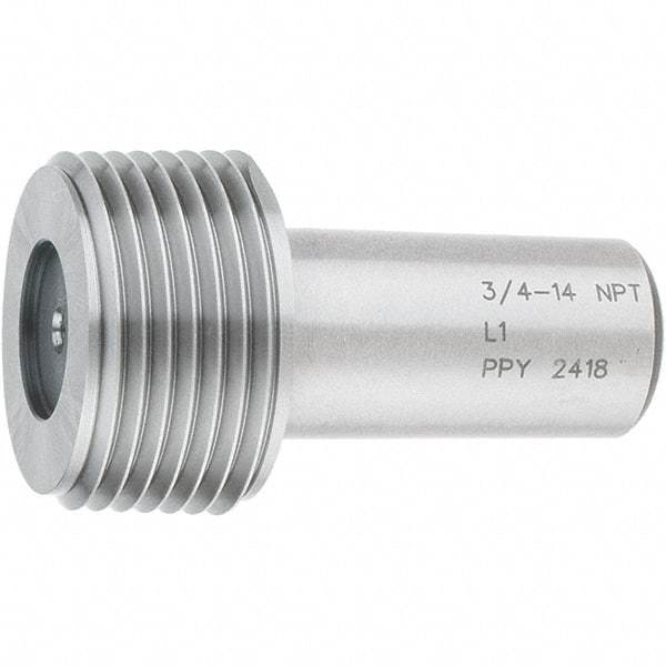 SPI - 3/4-14 Single End Tapered Plug Pipe Thread Gage - Handle Size 4, Handle Not Included, NPT-L1 Tolerance, NIST Traceability Certification Included - Apex Tool & Supply