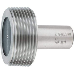 SPI - 1-1/2 - 11-1/2 Single End Tapered Plug Pipe Thread Gage - Handle Size 5, Handle Not Included, NPT-L1 Tolerance, NIST Traceability Certification Included - Apex Tool & Supply