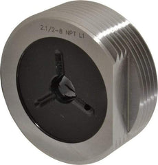 SPI - 2-1/2 - 8 Single End Tapered Plug Pipe Thread Gage - Handle Size 6, Handle Not Included, NPT-L1 Tolerance, NIST Traceability Certification Included - Apex Tool & Supply