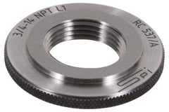 SPI - 1/16-27 Thread, Oil Hardened Non-Shrinking Steel (OHNS), Class L1, Ring Pipe Thread Gage - NPT Thread - Apex Tool & Supply