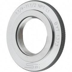 SPI - 1-1/4 - 11-1/2 Thread, Oil Hardened Non-Shrinking Steel (OHNS), Class L1, Ring Pipe Thread Gage - NPT Thread - Apex Tool & Supply