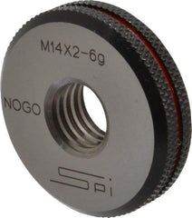 SPI - M14x2 No Go Single Ring Thread Gage - Class 6G, Oil Hardened Nonshrinking Steel (OHNS), NPL Traceability Certification Included - Apex Tool & Supply