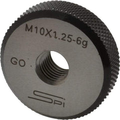 SPI - M10x1.25 Go Single Ring Thread Gage - Class 6G, Oil Hardened Nonshrinking Steel (OHNS), NPL Traceability Certification Included - Apex Tool & Supply
