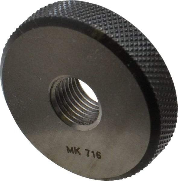 SPI - M12x1.25 Go Single Ring Thread Gage - Class 6G, Oil Hardened Nonshrinking Steel (OHNS), NPL Traceability Certification Included - Apex Tool & Supply