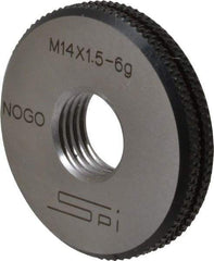 SPI - M14x1.5 No Go Single Ring Thread Gage - Class 6G, Oil Hardened Nonshrinking Steel (OHNS), NPL Traceability Certification Included - Apex Tool & Supply