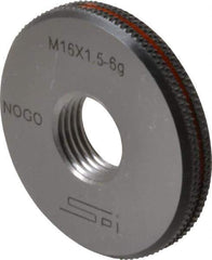 SPI - M16x1.5 No Go Single Ring Thread Gage - Class 6G, Oil Hardened Nonshrinking Steel (OHNS), NPL Traceability Certification Included - Apex Tool & Supply