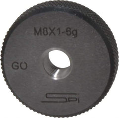 SPI - M8x1 Go Single Ring Thread Gage - Class 6G, Oil Hardened Nonshrinking Steel (OHNS), NPL Traceability Certification Included - Apex Tool & Supply