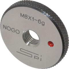 SPI - M8x1 No Go Single Ring Thread Gage - Class 6G, Oil Hardened Nonshrinking Steel (OHNS), NPL Traceability Certification Included - Apex Tool & Supply