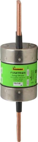 Cooper Bussmann - 250 VAC/VDC, 400 Amp, Time Delay General Purpose Fuse - Bolt-on Mount, 8-5/8" OAL, 20 at DC, 200 (RMS) kA Rating, 2-1/16" Diam - Apex Tool & Supply