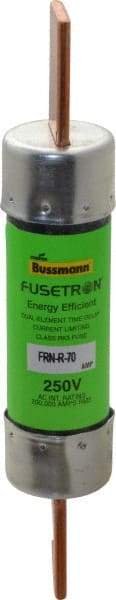 Cooper Bussmann - 250 VAC, 70 Amp, Time Delay General Purpose Fuse - Bolt-on Mount, 5-7/8" OAL, 20 at DC, 200 (RMS) kA Rating, 1-1/16" Diam - Apex Tool & Supply