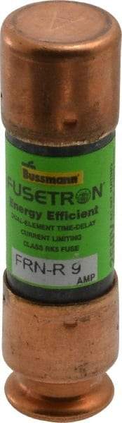 Cooper Bussmann - 125 VDC, 250 VAC, 9 Amp, Time Delay General Purpose Fuse - Fuse Holder Mount, 50.8mm OAL, 20 at DC, 200 (RMS) kA Rating, 9/16" Diam - Apex Tool & Supply