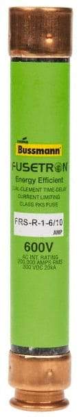Cooper Bussmann - 300 VDC, 600 VAC, 1.6 Amp, Time Delay General Purpose Fuse - Fuse Holder Mount, 127mm OAL, 20 at DC, 200 (RMS) kA Rating, 13/16" Diam - Apex Tool & Supply