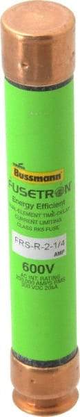 Cooper Bussmann - 300 VDC, 600 VAC, 2.25 Amp, Time Delay General Purpose Fuse - Fuse Holder Mount, 127mm OAL, 20 at DC, 200 (RMS) kA Rating, 13/16" Diam - Apex Tool & Supply