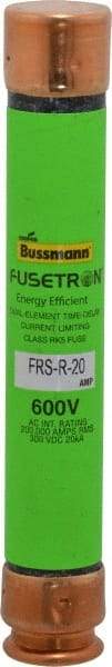 Cooper Bussmann - 300 VDC, 600 VAC, 20 Amp, Time Delay General Purpose Fuse - Fuse Holder Mount, 127mm OAL, 20 at DC, 200 (RMS) kA Rating, 13/16" Diam - Apex Tool & Supply