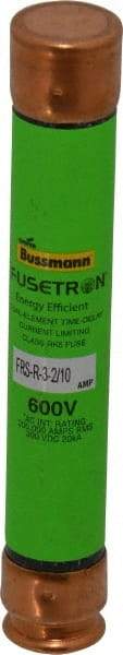 Cooper Bussmann - 300 VDC, 600 VAC, 3.2 Amp, Time Delay General Purpose Fuse - Fuse Holder Mount, 127mm OAL, 20 at DC, 200 (RMS) kA Rating, 13/16" Diam - Apex Tool & Supply