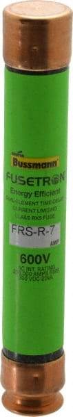 Cooper Bussmann - 300 VDC, 600 VAC, 7 Amp, Time Delay General Purpose Fuse - Fuse Holder Mount, 127mm OAL, 20 at DC, 200 (RMS) kA Rating, 13/16" Diam - Apex Tool & Supply