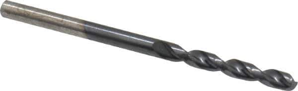 Cleveland - #33 135° Parabolic Flute Cobalt Screw Machine Drill Bit - TiAlN Finish, Right Hand Cut, 7/8" Flute Length, 1-7/8" OAL, Split Point, Straight Shank - Apex Tool & Supply