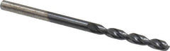Cleveland - #33 135° Parabolic Flute Cobalt Screw Machine Drill Bit - TiAlN Finish, Right Hand Cut, 7/8" Flute Length, 1-7/8" OAL, Split Point, Straight Shank - Apex Tool & Supply