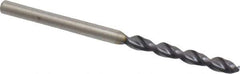 Cleveland - #38 135° Parabolic Flute Cobalt Screw Machine Drill Bit - TiAlN Finish, Right Hand Cut, 13/16" Flute Length, 1-13/16" OAL, Split Point, Straight Shank - Apex Tool & Supply