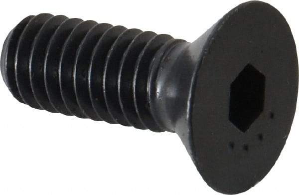 Camcar - 5/16-18 UNC Hex Socket Drive, 82° Flat Screw - Alloy Steel, Black Oxide Finish, Fully Threaded, 7/8" OAL - Apex Tool & Supply