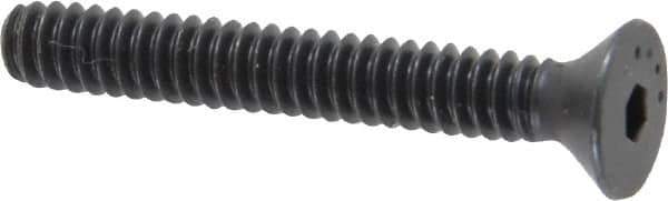 Camcar - #6-32 UNC Hex Socket Drive, 82° Flat Screw - Alloy Steel, Black Oxide Finish, Fully Threaded, 1" OAL - Apex Tool & Supply