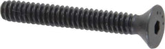 Camcar - #6-32 UNC Hex Socket Drive, 82° Flat Screw - Alloy Steel, Black Oxide Finish, Fully Threaded, 1" OAL - Apex Tool & Supply