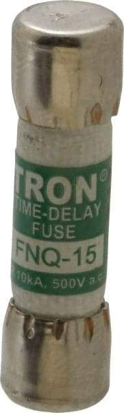Cooper Bussmann - 500 VAC, 15 Amp, Time Delay General Purpose Fuse - Fuse Holder Mount, 1-1/2" OAL, 10 at AC kA Rating, 13/32" Diam - Apex Tool & Supply