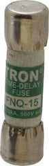 Cooper Bussmann - 500 VAC, 15 Amp, Time Delay General Purpose Fuse - Fuse Holder Mount, 1-1/2" OAL, 10 at AC kA Rating, 13/32" Diam - Apex Tool & Supply