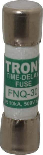 Cooper Bussmann - 500 VAC, 30 Amp, Time Delay General Purpose Fuse - Fuse Holder Mount, 1-1/2" OAL, 10 at AC kA Rating, 13/32" Diam - Apex Tool & Supply