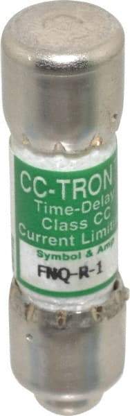 Cooper Bussmann - 300 VDC, 600 VAC, 1 Amp, Time Delay General Purpose Fuse - Fuse Holder Mount, 1-1/2" OAL, 200 at AC (RMS) kA Rating, 13/32" Diam - Apex Tool & Supply