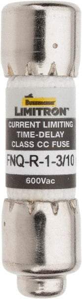 Cooper Bussmann - 300 VDC, 600 VAC, 1.3 Amp, Time Delay General Purpose Fuse - Fuse Holder Mount, 1-1/2" OAL, 200 at AC (RMS) kA Rating, 13/32" Diam - Apex Tool & Supply