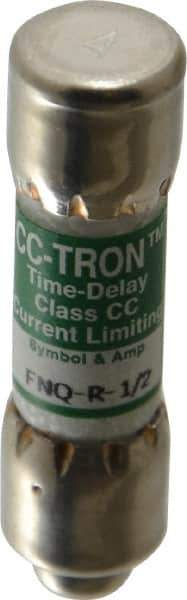 Cooper Bussmann - 300 VDC, 600 VAC, 0.5 Amp, Time Delay General Purpose Fuse - Fuse Holder Mount, 1-1/2" OAL, 200 at AC (RMS) kA Rating, 13/32" Diam - Apex Tool & Supply