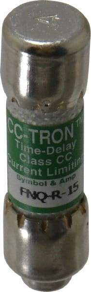 Cooper Bussmann - 300 VDC, 600 VAC, 15 Amp, Time Delay General Purpose Fuse - Fuse Holder Mount, 1-1/2" OAL, 20 at DC, 200 at AC (RMS) kA Rating, 13/32" Diam - Apex Tool & Supply