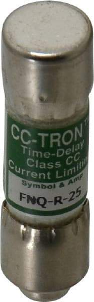 Cooper Bussmann - 300 VDC, 600 VAC, 25 Amp, Time Delay General Purpose Fuse - Fuse Holder Mount, 1-1/2" OAL, 200 at AC (RMS) kA Rating, 13/32" Diam - Apex Tool & Supply