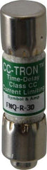 Cooper Bussmann - 300 VDC, 600 VAC, 30 Amp, Time Delay General Purpose Fuse - Fuse Holder Mount, 1-1/2" OAL, 200 at AC (RMS) kA Rating, 13/32" Diam - Apex Tool & Supply