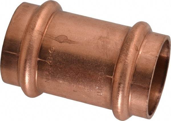 NIBCO - 1" Wrot Copper Pipe Coupling without Stop - P x P, Press Fitting - Apex Tool & Supply