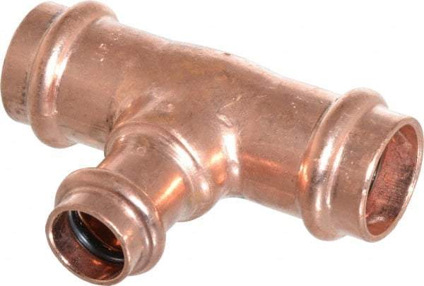 NIBCO - 3/4 x 3/4 x 1/2" Wrot Copper Pipe Tee - P, Press Fitting - Apex Tool & Supply