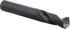 Guhring - 16.5mm 118° Spiral Flute High Speed Steel Screw Machine Drill Bit - Oxide Finish, Right Hand Cut, 60mm Flute Length, 119mm OAL, Standard Point, Straight Shank - Apex Tool & Supply