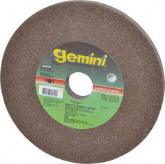 Norton - 60/80 Grit Aluminum Oxide Bench & Pedestal Grinding Wheel - 6" Diam x 1" Hole x 1/2" Thick, 6210 Max RPM, Medium Grade - Apex Tool & Supply