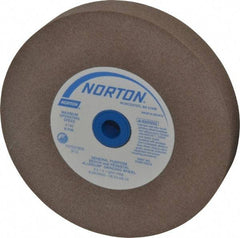Norton - 100 Grit Aluminum Oxide Bench & Pedestal Grinding Wheel - 6" Diam x 1" Hole x 1" Thick, 4140 Max RPM, Fine Grade - Apex Tool & Supply