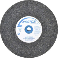 Norton - 36 Grit Aluminum Oxide Bench & Pedestal Grinding Wheel - 7" Diam x 1" Hole x 1" Thick, 3600 Max RPM, Very Coarse/Coarse Grade - Apex Tool & Supply