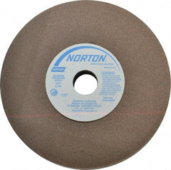Norton - 100 Grit Aluminum Oxide Bench & Pedestal Grinding Wheel - 7" Diam x 1" Hole x 1" Thick, 3600 Max RPM, Fine Grade - Apex Tool & Supply