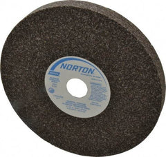 Norton - 36 Grit Aluminum Oxide Bench & Pedestal Grinding Wheel - 8" Diam x 1" Hole x 3/4" Thick, 3600 Max RPM, Very Coarse/Coarse Grade - Apex Tool & Supply