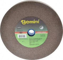 Norton - 60/80 Grit Aluminum Oxide Bench & Pedestal Grinding Wheel - 10" Diam x 1-1/4" Hole x 1-1/4" Thick, 2485 Max RPM, Medium Grade - Apex Tool & Supply