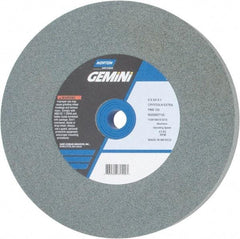 Norton - 120 Grit Silicon Carbide Bench & Pedestal Grinding Wheel - 6" Diam x 1" Hole x 3/4" Thick, 4140 Max RPM, Fine Grade - Apex Tool & Supply