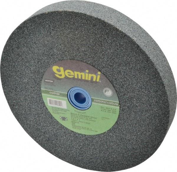 Norton - 60 Grit Silicon Carbide Bench & Pedestal Grinding Wheel - 7" Diam x 1" Hole x 1" Thick, 3600 Max RPM, Medium Grade - Apex Tool & Supply