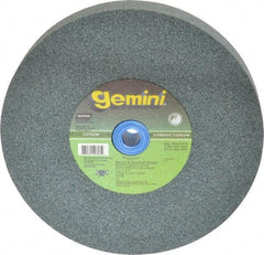 Norton - 80 Grit Silicon Carbide Bench & Pedestal Grinding Wheel - 7" Diam x 1" Hole x 1" Thick, 3600 Max RPM, Medium Grade - Apex Tool & Supply