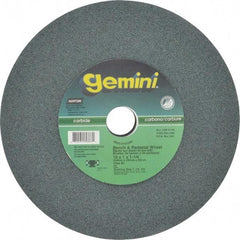 Norton - 80 Grit Silicon Carbide Bench & Pedestal Grinding Wheel - 10" Diam x 1-1/4" Hole x 1" Thick, 2485 Max RPM, Medium Grade - Apex Tool & Supply