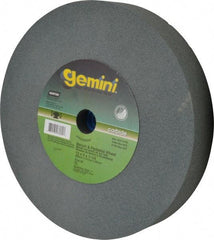 Norton - 80 Grit Silicon Carbide Bench & Pedestal Grinding Wheel - 12" Diam x 1-1/4" Hole x 2" Thick, 2070 Max RPM, Medium Grade - Apex Tool & Supply